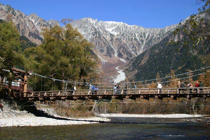 山の日に上高地の河童橋へ
