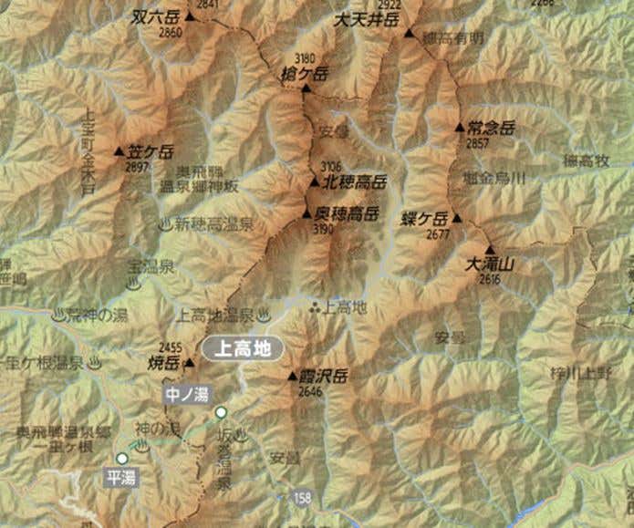 上高地の地図