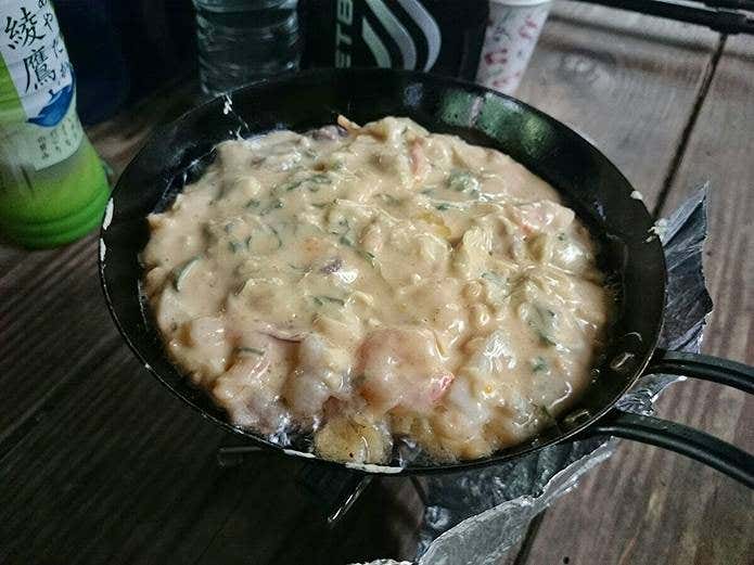 ジップロックでお好み焼き
