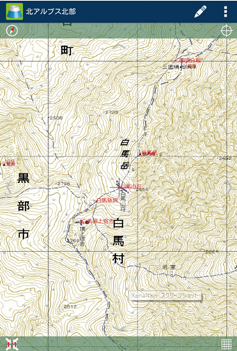 YamaNaviの登山地図アプリ