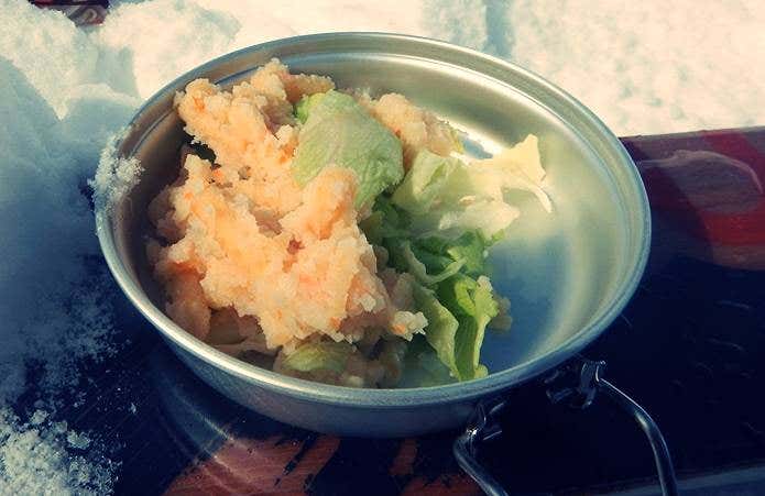 マッシュされたじゃがりこ