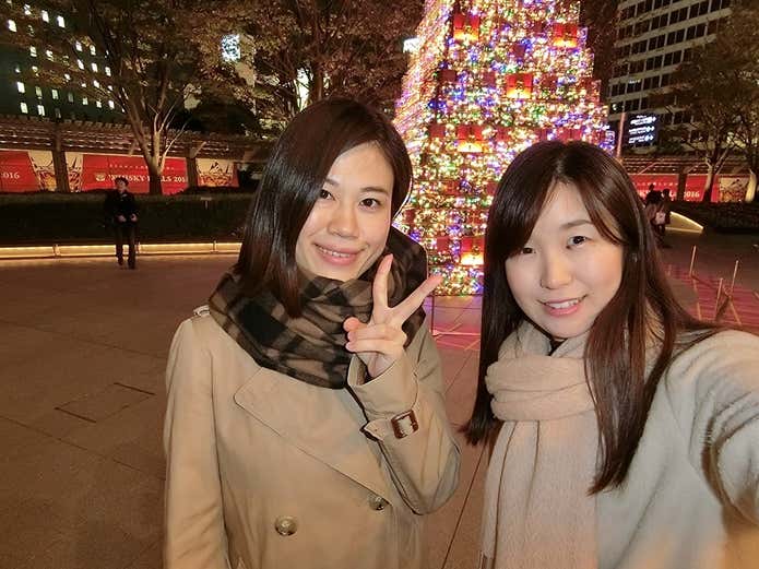 コンパクトなデジカメで自撮り