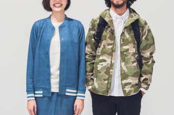 コロンビアのジャケットを着た男女