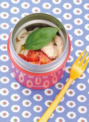 トマトとサバのランチジャーうどんレシピ