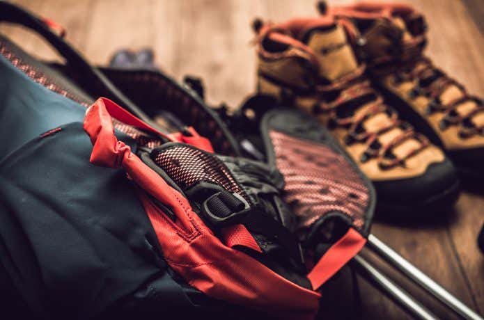 使い古した登山用品