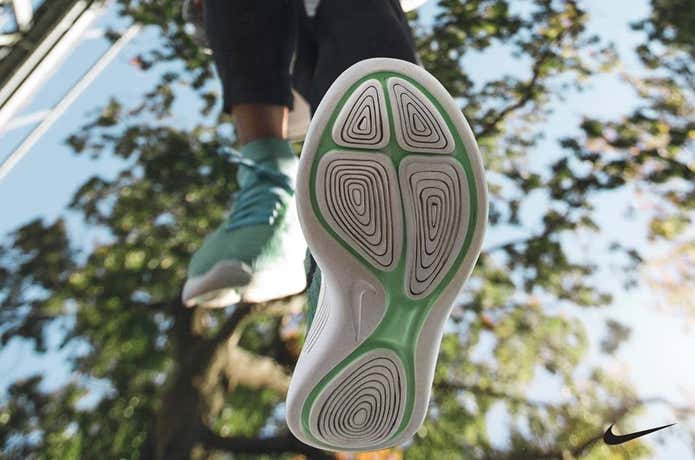 ナイキのランニングシューズの裏側