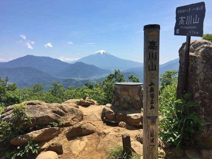 高川山 山頂標識