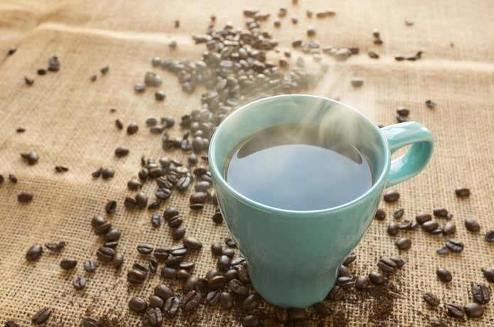 コーヒーとコーヒー豆の画像