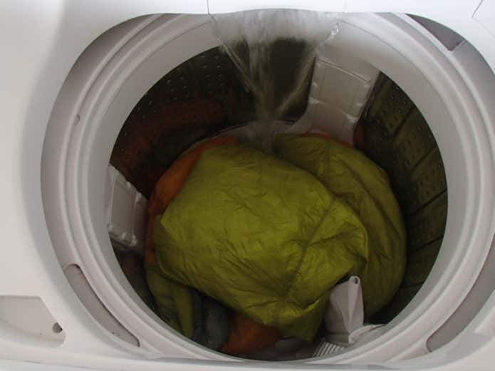 化繊シュラフ　洗濯方法