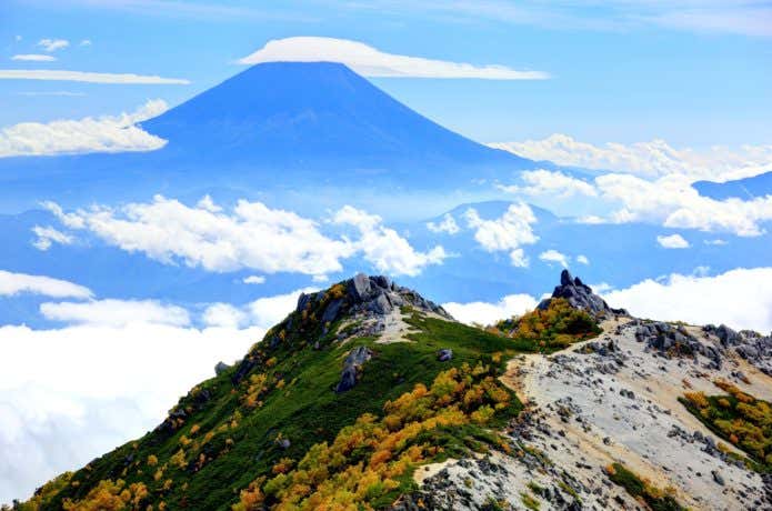鳳凰三山と富士山