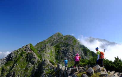 西穂高岳の登山者