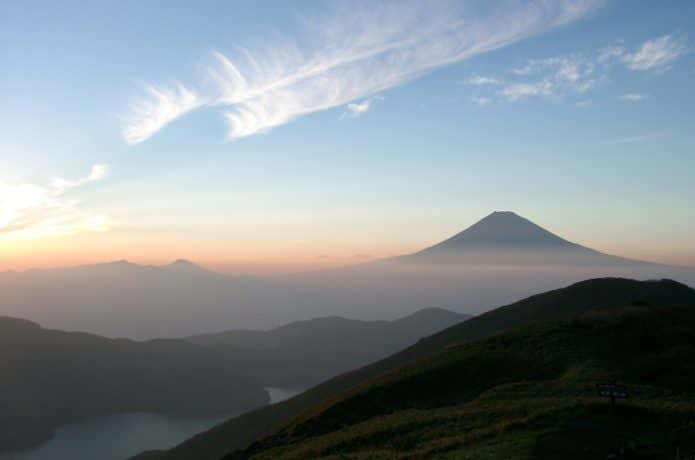 箱根駒ヶ岳から見る夕日