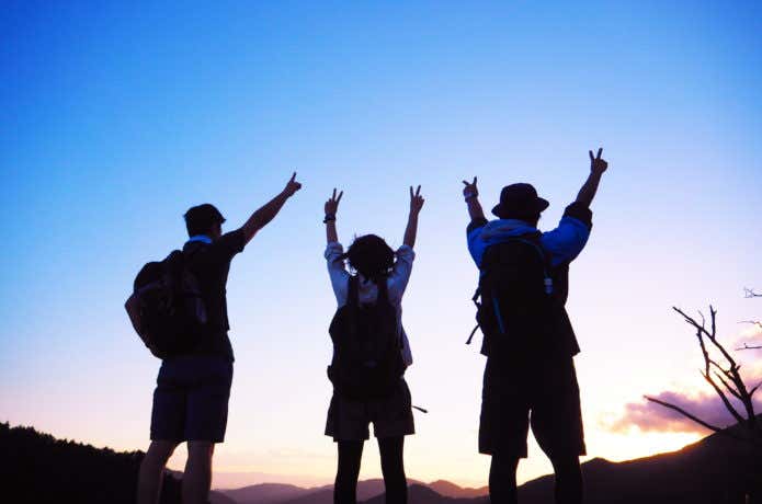 3人組の登山パーティ