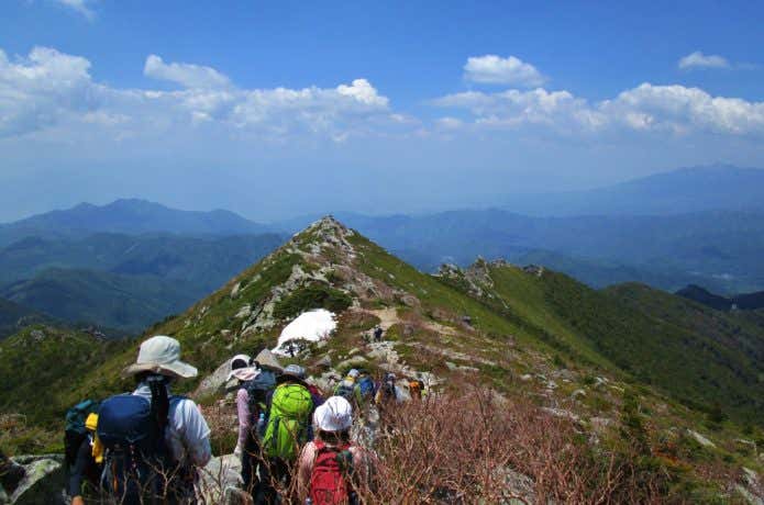 瑞牆山から金峰山のコース