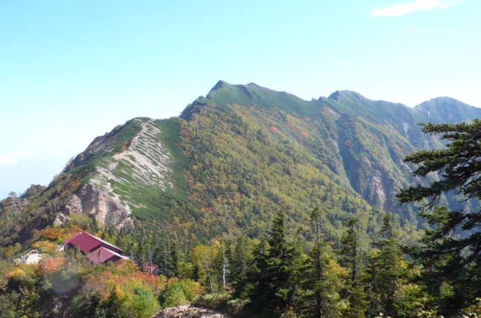 冷池山荘と爺ヶ岳
