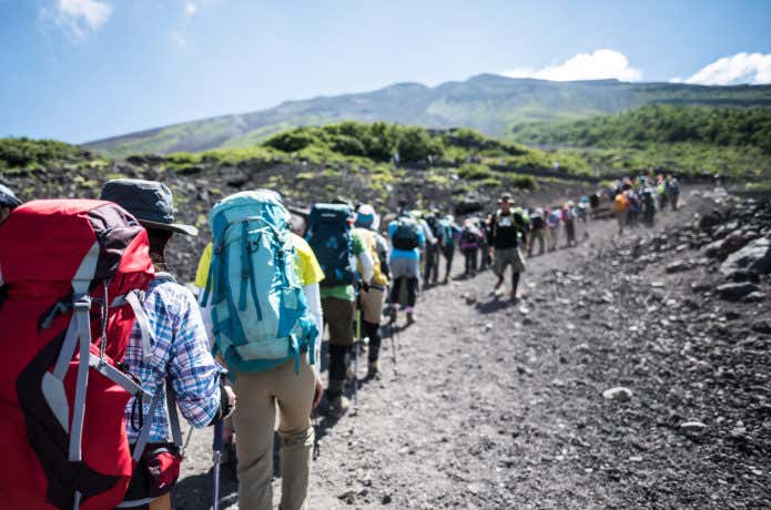 登山者の画像