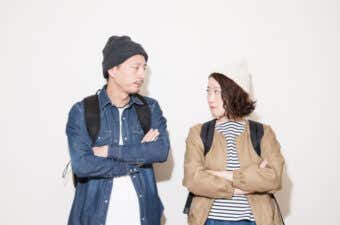 登山者男女