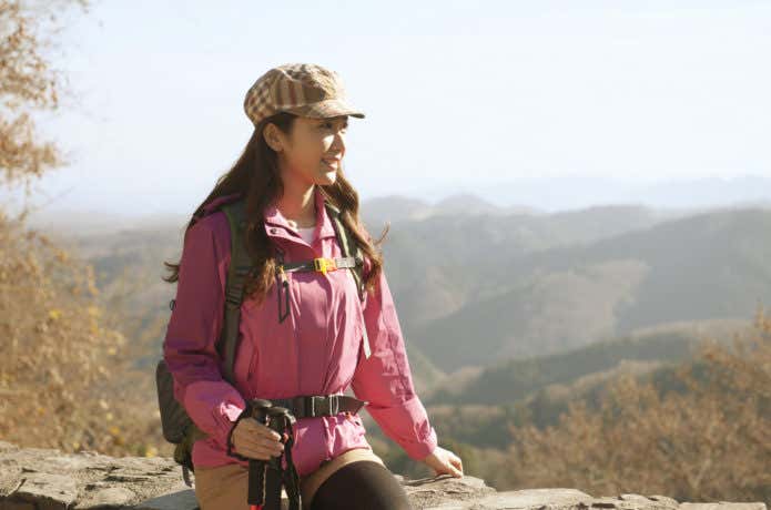 女性登山者