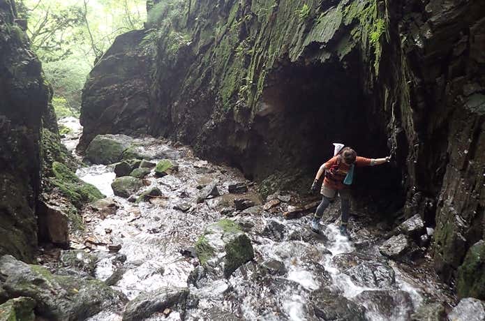 棒ノ折山で沢登り