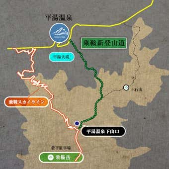 乗鞍岳新登山道マップ