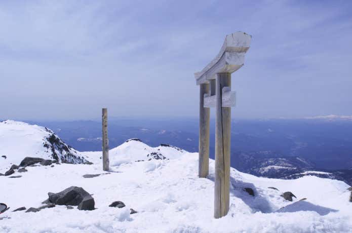 冬の剣ヶ峰山頂
