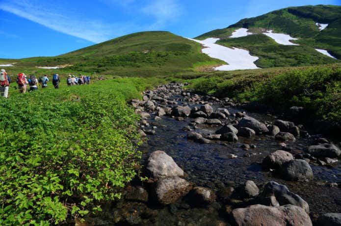河原宿と登山者