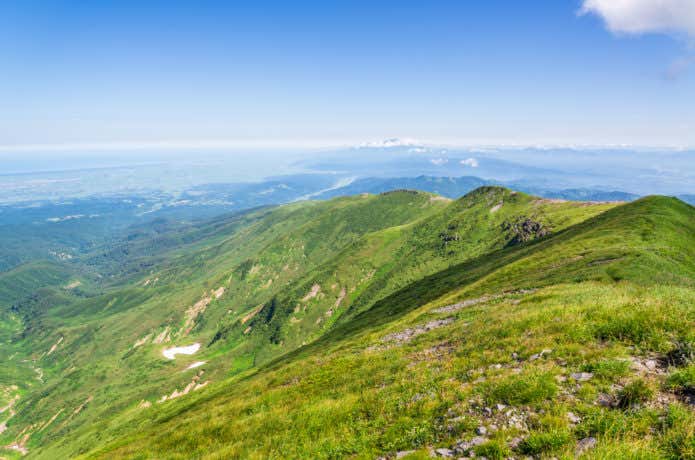 月山山頂からの日本海