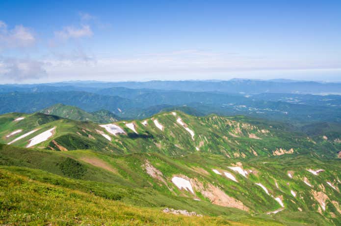 月山山頂からの眺め