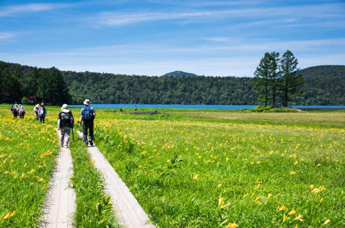 山歩き初心者の登山風景