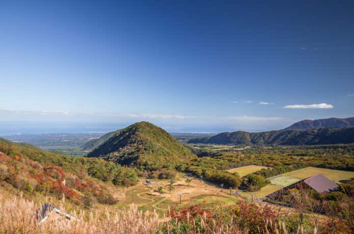 豪円山のろし台からの風景