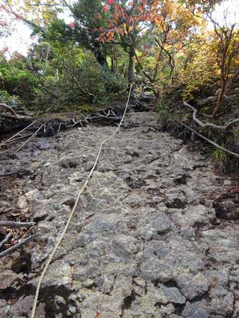 鋸山頂上手前の急登
