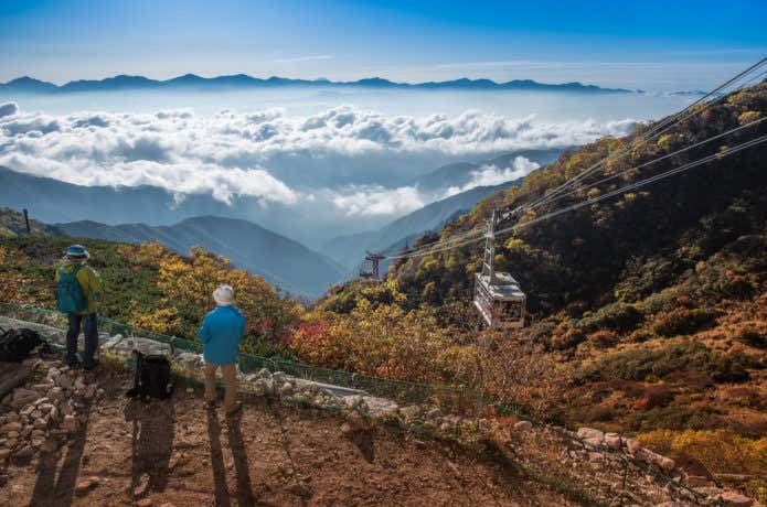 雲海と駒ヶ岳ロープウェイ
