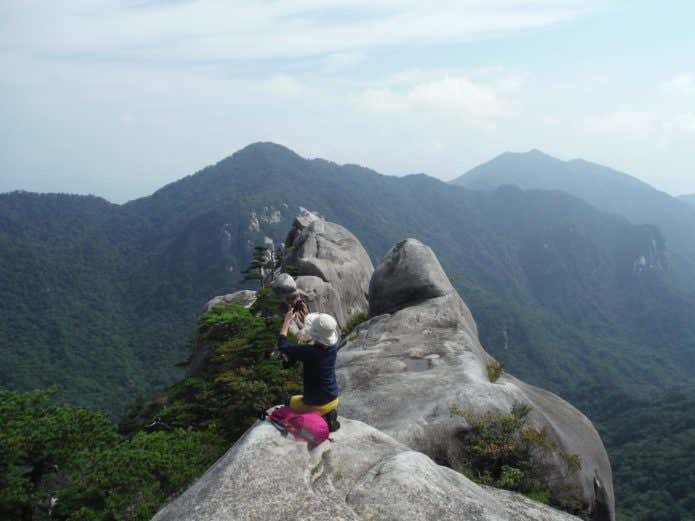 大崩山山頂前