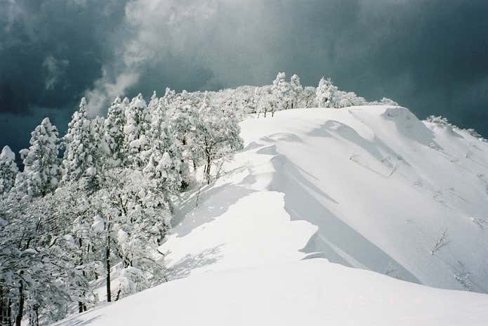 美しい雪山の景色
