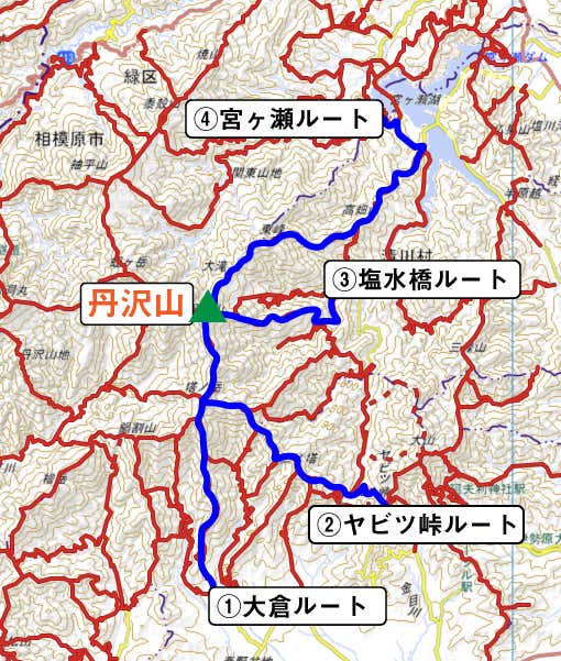 丹沢ルート概念図