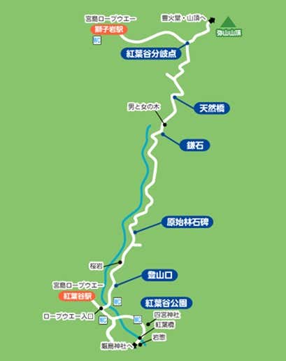 紅葉谷コース地図