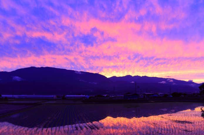 櫛形山 夕暮れ