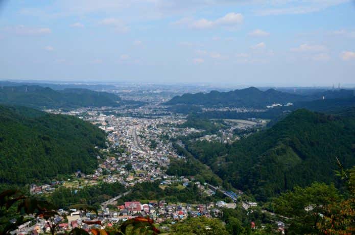 城山から武蔵五日市方面の眺め