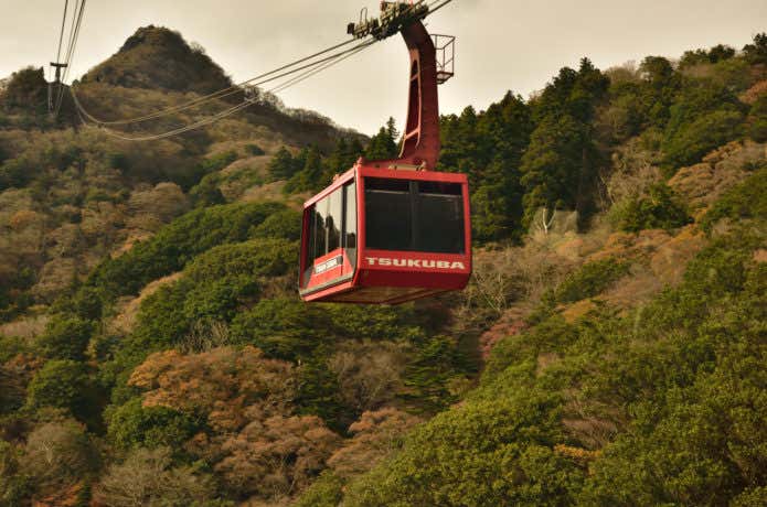 筑波山のロープウェイ