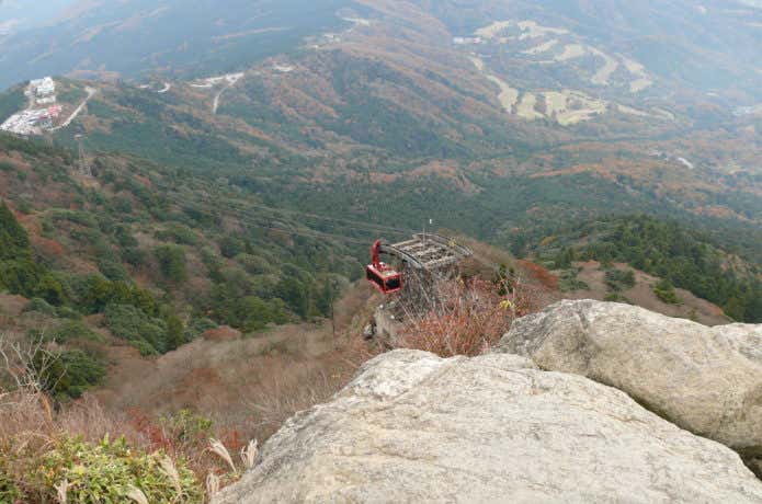 筑波山のロープウェイで登山