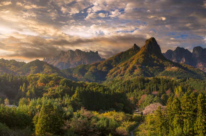 妙義山　夕暮れ