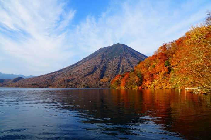 男体山と中禅寺湖