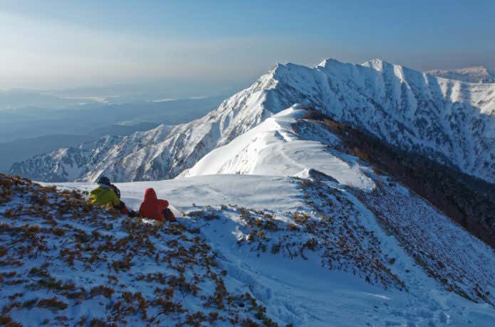 雪山登山　登山者
