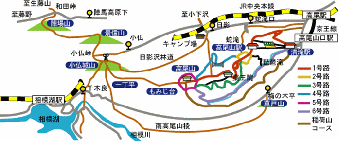 高尾山ハイキングマップ