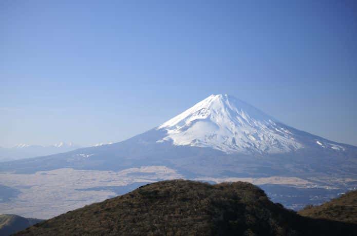 箱根駒ケ岳山頂から富士山を望む