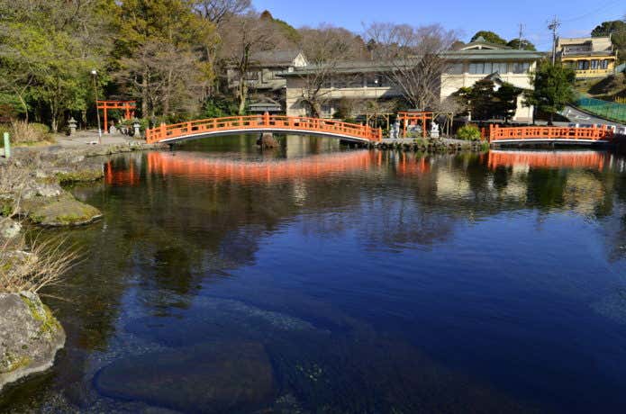 富士山本宮浅間大社の湧玉池