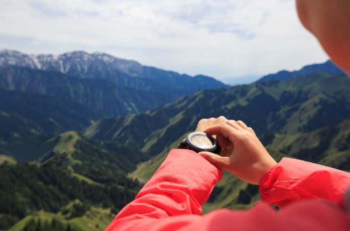 GPS腕時計を使って登山