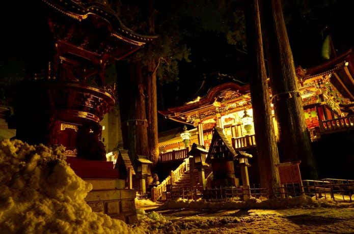 夜の三峯神社