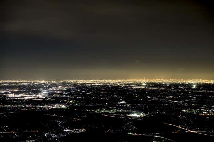 筑波山からの夜景