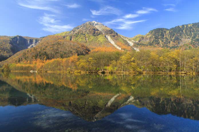 上高地の紅葉(大正池)